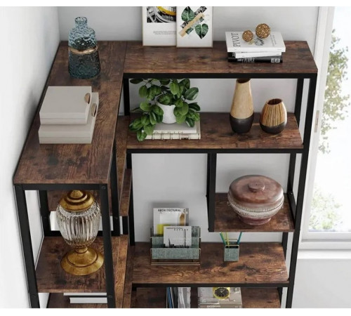 Стеллаж угловой MSM, дуб сонома/черный металл