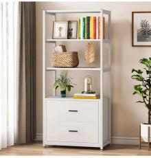 Стелаж Etagere 4-ярусний з 2 ящиками, білий (F1569)