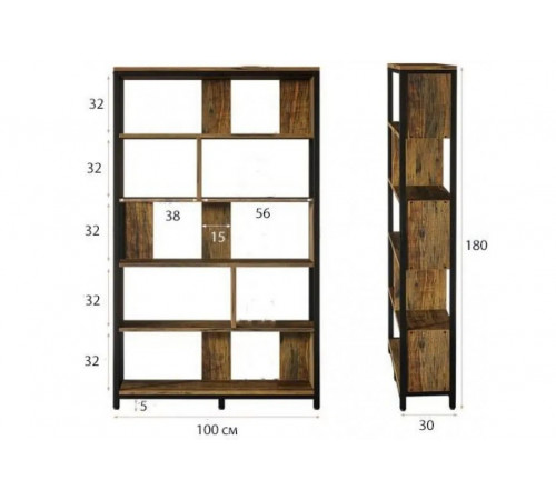 Стеллаж Etagere 7 — 6-уровневый стеллаж в стиле Loft от MSM