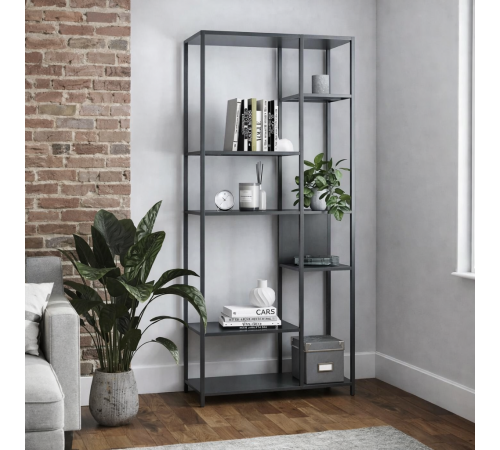 Стеллаж Gioia — 185×80×40 см, светлый/темный