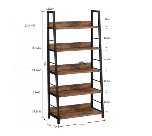 Стеллаж Keedy Ladder — Vintage Ladder, 150×70×35 см