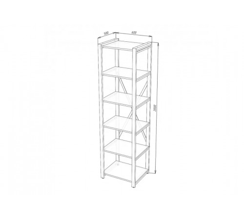Стеллаж LOFT 601 – прочный лофт-функционал от MSM