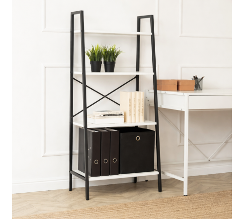 Стеллаж Olza — 131×64×34 см, металл + полочки из ДСП.