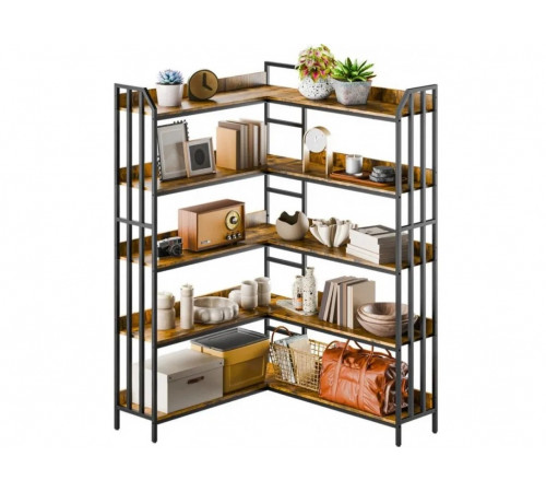 Стеллаж L-образный — открытый LOFT-стеллаж для дома.