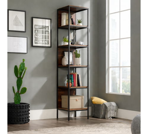 Стеллаж MSMLOFT 5 полок – черный каркас 190×45×45 см