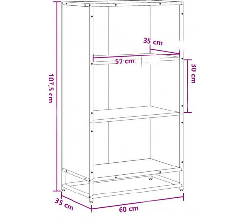 Стеллаж Sonoma – лофт мебель от ТМ МСМ