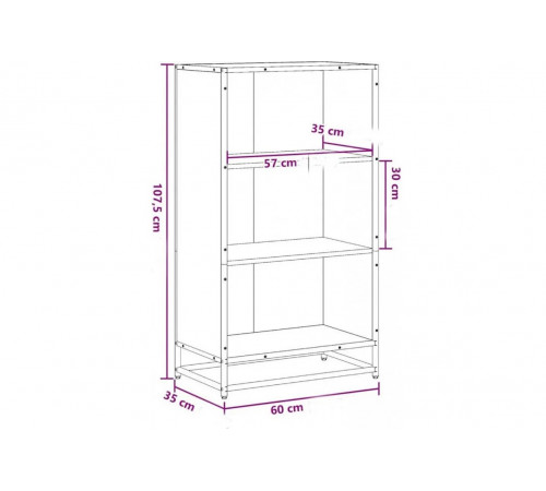 Стеллаж Sonoma – лофт мебель от ТМ МСМ