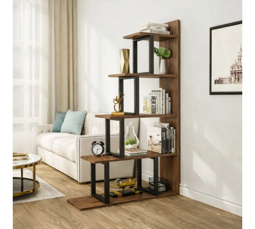 Стеллаж Sorren MSM – стильный L-образный стеллаж с 5 полками.