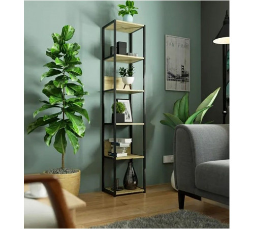 Стеллаж Svein 3X, дуб Сонома — практичный стиль лофт