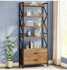 Стелаж skiff 4 5-ярусний з 2 ящиками, коричневий