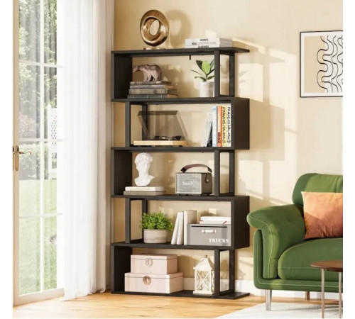 Стеллаж Z-формы 180×80×30 см – стильный LOFT-элемент для дома.