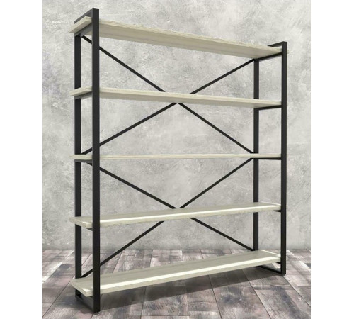 Стеллаж Айсберг 160×182-4 Черный/Дуб