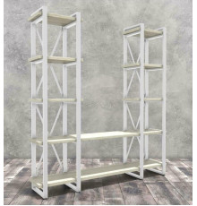 Стелаж Айсберг 160х182-4 білий/дуб сонома MSMLOFT