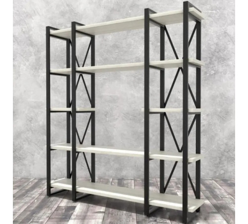 Стеллаж Айсберг Лофт 160×182 см — черный/белый