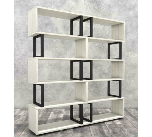 Стеллаж Айсберг 180×190 см — черный/белый