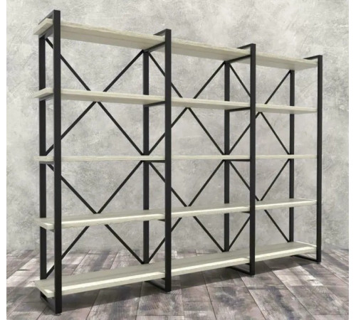 Стеллаж Айсберг Лофт 240×182 см — черный/белый