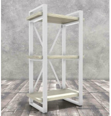 Стелаж Айсберг 40х102-2 білий/дуб сонома MSMLOFT