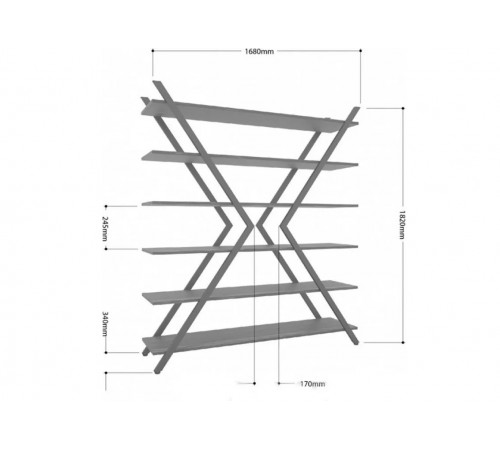 Стеллаж Айсберг Лофт ИКС — белый/дуб сонома