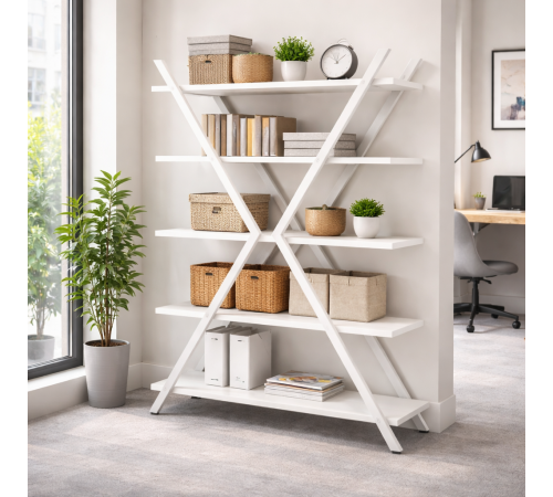 Стеллаж Айсберг Лофт ИКС — белый/дуб сонома