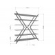 Стеллаж Айсберг Лофт ИКС – черный каркас, белые полки