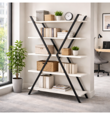 Стеллаж Айсберг ИКС Черный/белый MSMLOFT