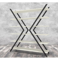 Стелаж Айсберг ІКС Чорний/білий MSMLOFT