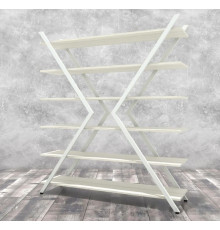 Стелаж Айсберг ІКС білий/дуб сонома MSMLOFT