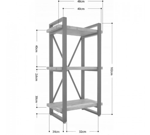 Стелаж Айсберг Х2 40×102 см 