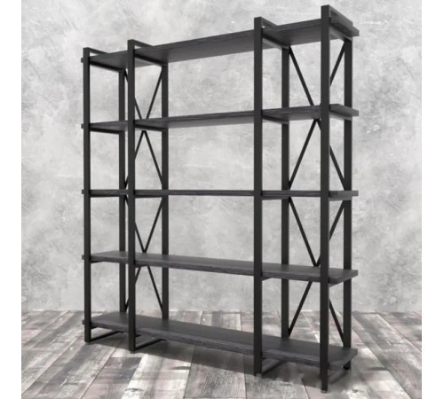 Стеллаж Айсберг Лофт 160×182 см — черный/графит