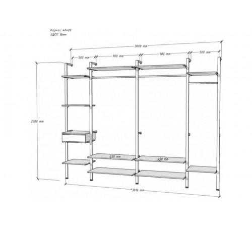Стелаж Алегра модель 28