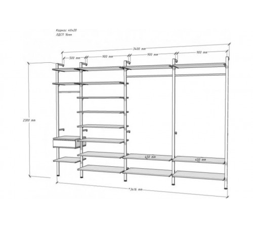 Стелаж Алегра модель 29