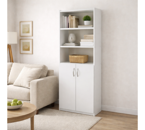 Стелаж Амфора — фасад з дверцятами та відкриті полиці, 180×60×32 см