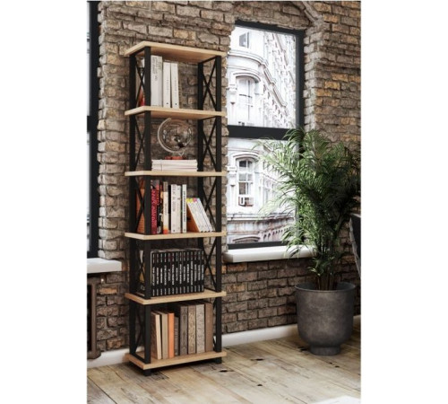 Стелаж Ангара — 182×50×30 см, металевий каркас та ДСП