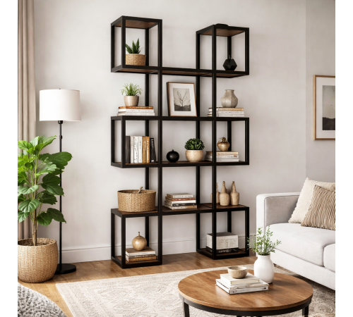 Стеллаж New 96 – квадратный универсальный форм-фактор 100×100×40 см.