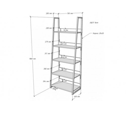 Стеллаж Либрон 10 – элегантный открытый стеллаж для дома или офиса.