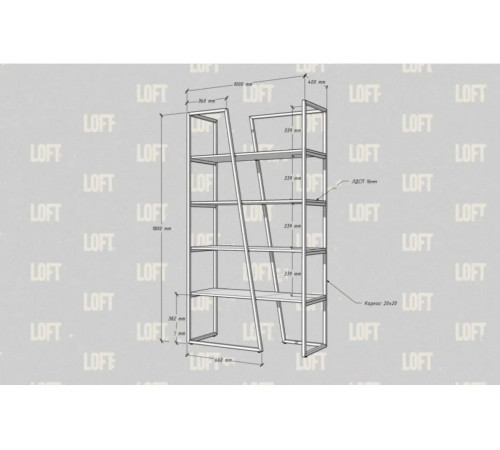 Стелаж «Парина»  MSM — поєднання стилю лофт та функціональності