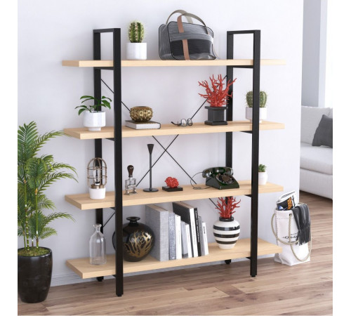 Стеллаж Сингл-4-135 MSMLOFT – прочный и стильный стеллаж в стиле лофт