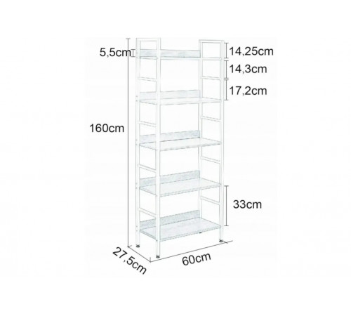 Стеллаж высокий WOLTU – стильный лофт стеллаж с прочным каркасом
