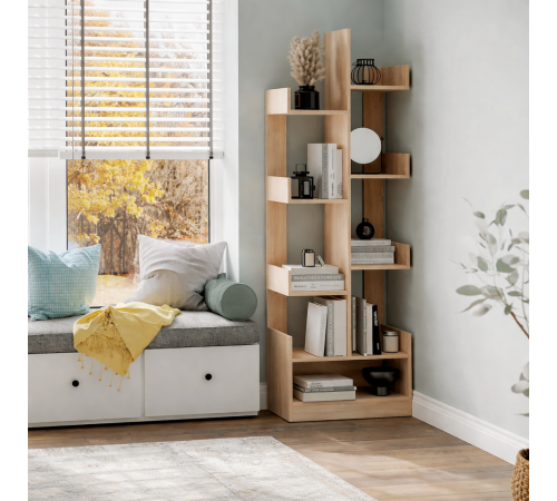 Стеллаж Компанит П-39 — открытые полки в Дубе Сонома