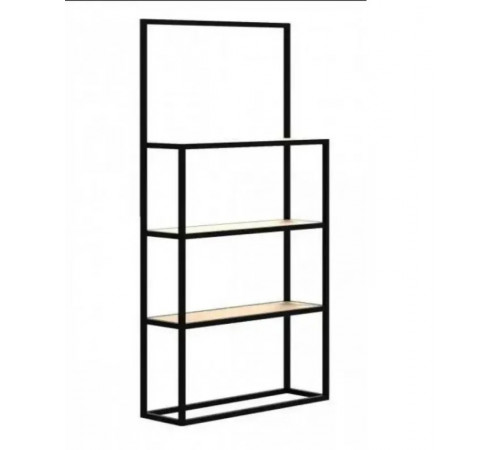 Стеллаж MSMLOFT 5 полок — Дуб Сонома с черным каркасом (190×90×30 см)