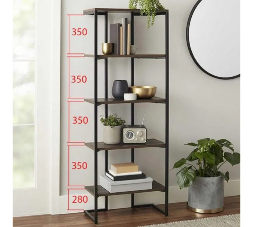 Стеллаж MSMLOFT для дома в стиле Loft — 5 полок.