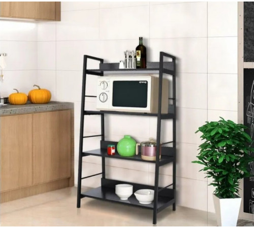 Стеллаж MSMLOFT 5 полок – черный металлический каркас 1200×700×350 мм.