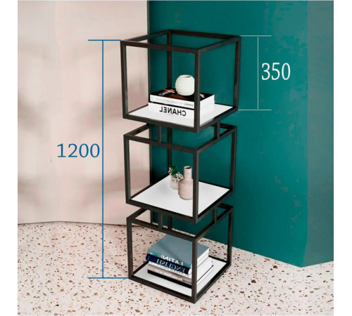 Стелаж MSMLOFT  — відкриті полиці на металевому каркасі