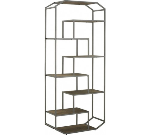 Стеллаж MSMLOFT 6 полок – черный металлический каркас 180×80×35 см.