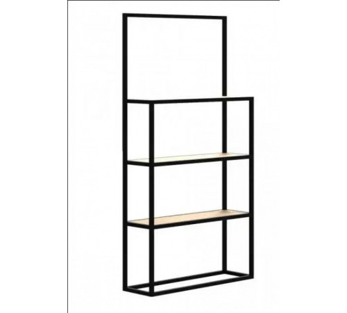 Стеллаж MSMLOFT 5 полок — Дуб Сонома с черным каркасом (190×90×30 см)