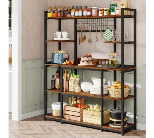 Кухонный стеллаж с 11 крючками лофт - MSM LOFT