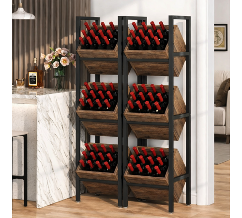 Стеллаж для напитков JW0237 - 130×36×30 см, 3 полки