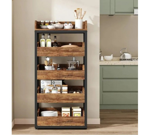 Стеллаж с 5 ящиками для фруктов и овощей – компактная организация пространства