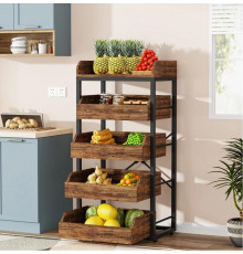 Стелаж для зберігання фруктів та овочів з 5 ящиками