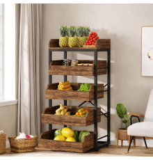 Стеллаж для хранения фруктов и овощей с 5 ящиками